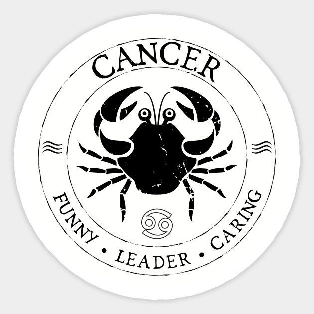 Cancer Zodiac Birthday Star Sign Zodiac Gift Sticker by atomguy